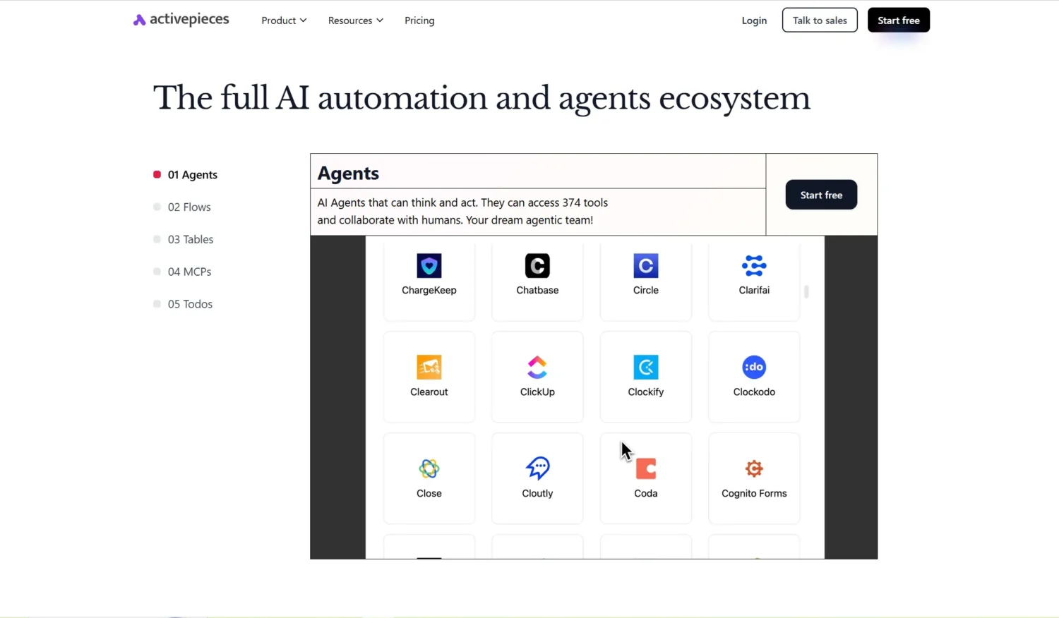 An image of activepieces interface